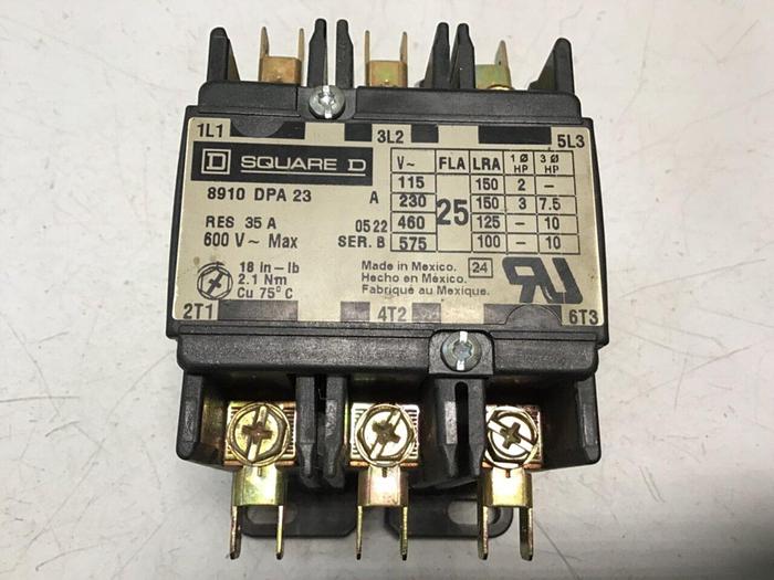 Used SQUARE D Contactor 8910-DPA23 #76028