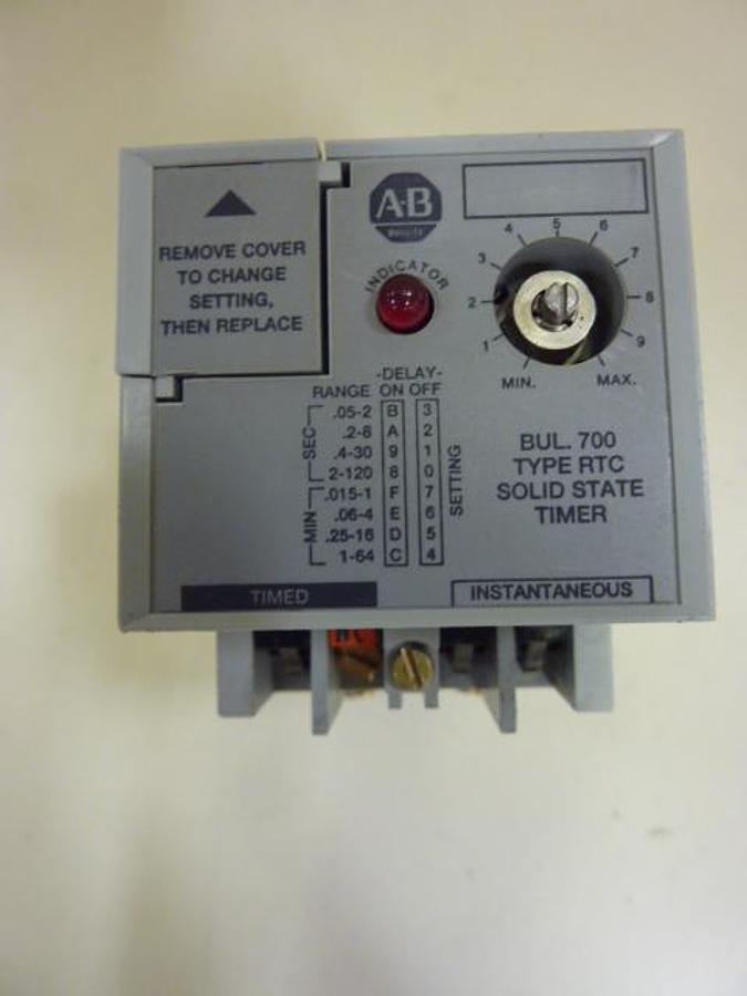 Used ALLEN BRADLEY Solid State Timer 700-RTC00010U1 SER A Used