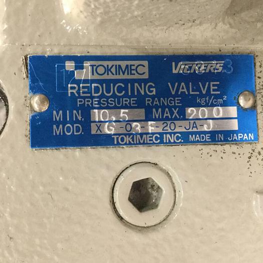 Used VICKERS Tokimec Reducing Valve XG03F20JAJ #92406