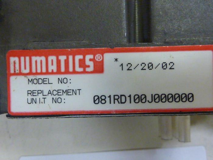 Used NUMATICS Pneumatic Regulator 081RD100J000000 #67103