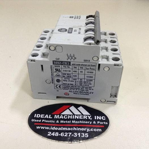 Used ALLEN BRADLEY 4 Amp Circuit Breaker 1492-CB3/G040 SER B #75153