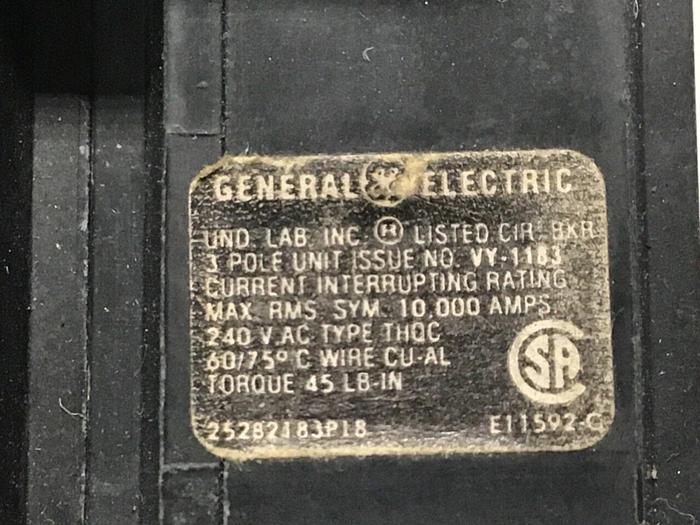 Used GENERAL ELECTRIC Breaker 70 Amp THQC370 #112988