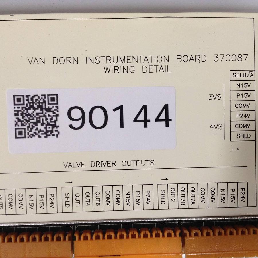 Used VAN DORN Instrumentation Board 370087 USED