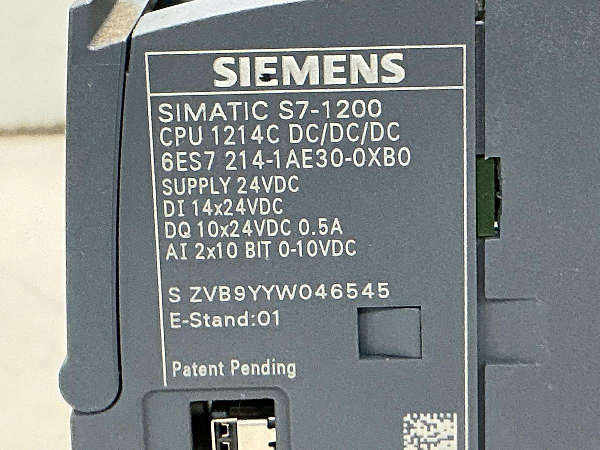 Used SIEMENS CPU 1214C DC/DC/DC