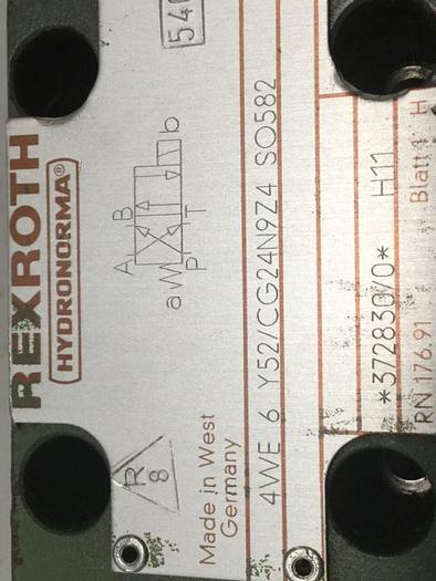 Used REXROTH Valve 4WE6Y52CG24N9Z4SO582 #105628