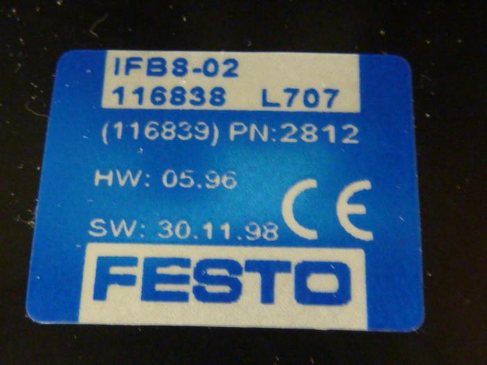 Used FESTO Control Block / Valve Terminal IFB8-02 #52838