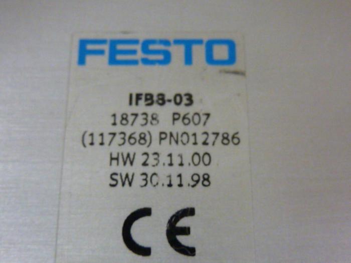 Used FESTO Control Block w/ Valves IFB8-03 #52809