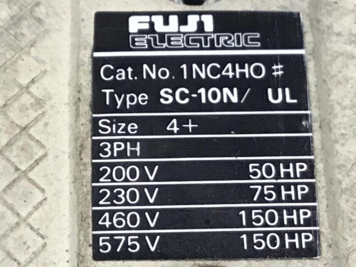 Used FUJI ELECTRIC Contactor SC-10N/UL 1NC4H0 #136161