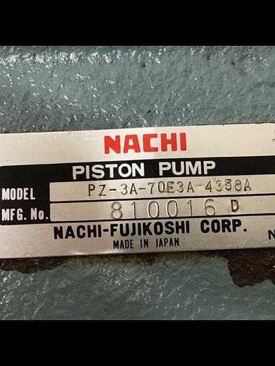 Used NACHI Piston Pump PZ-3A-70E3A-4358A #137384