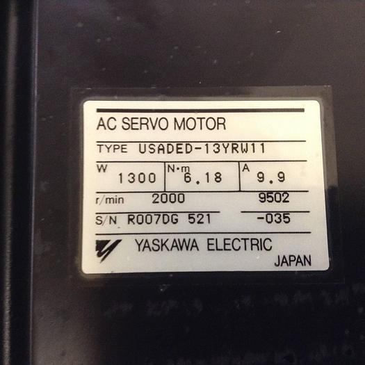 Used YASKAWA ELECTRIC AC Servo Motor USADED-13YRW11 #73553