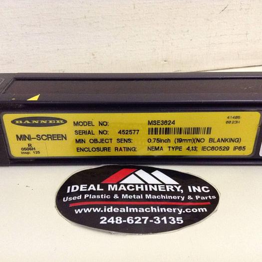 Used BANNER ENGINEERING Light Curtain Emitter MSE3624 #74617