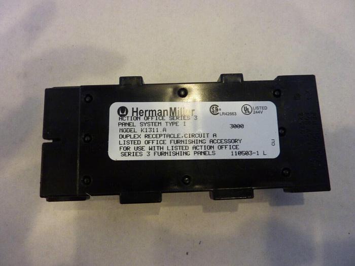 Used HERMAN MILLER Duplex Receptacle K1311.A #13396