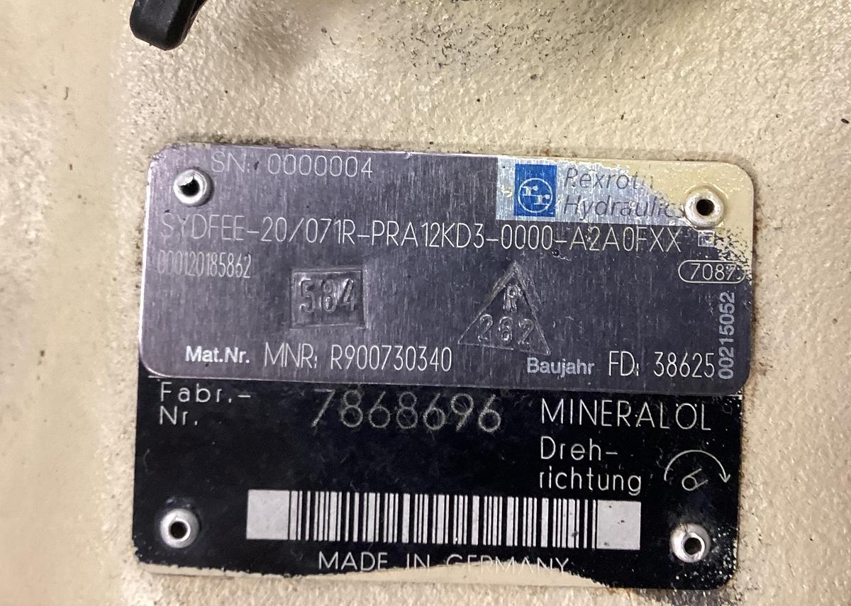 Used REXROTH HYDRAULICS SYDFEE-20/071R-PRA12KD3-0000-A2A0FXX