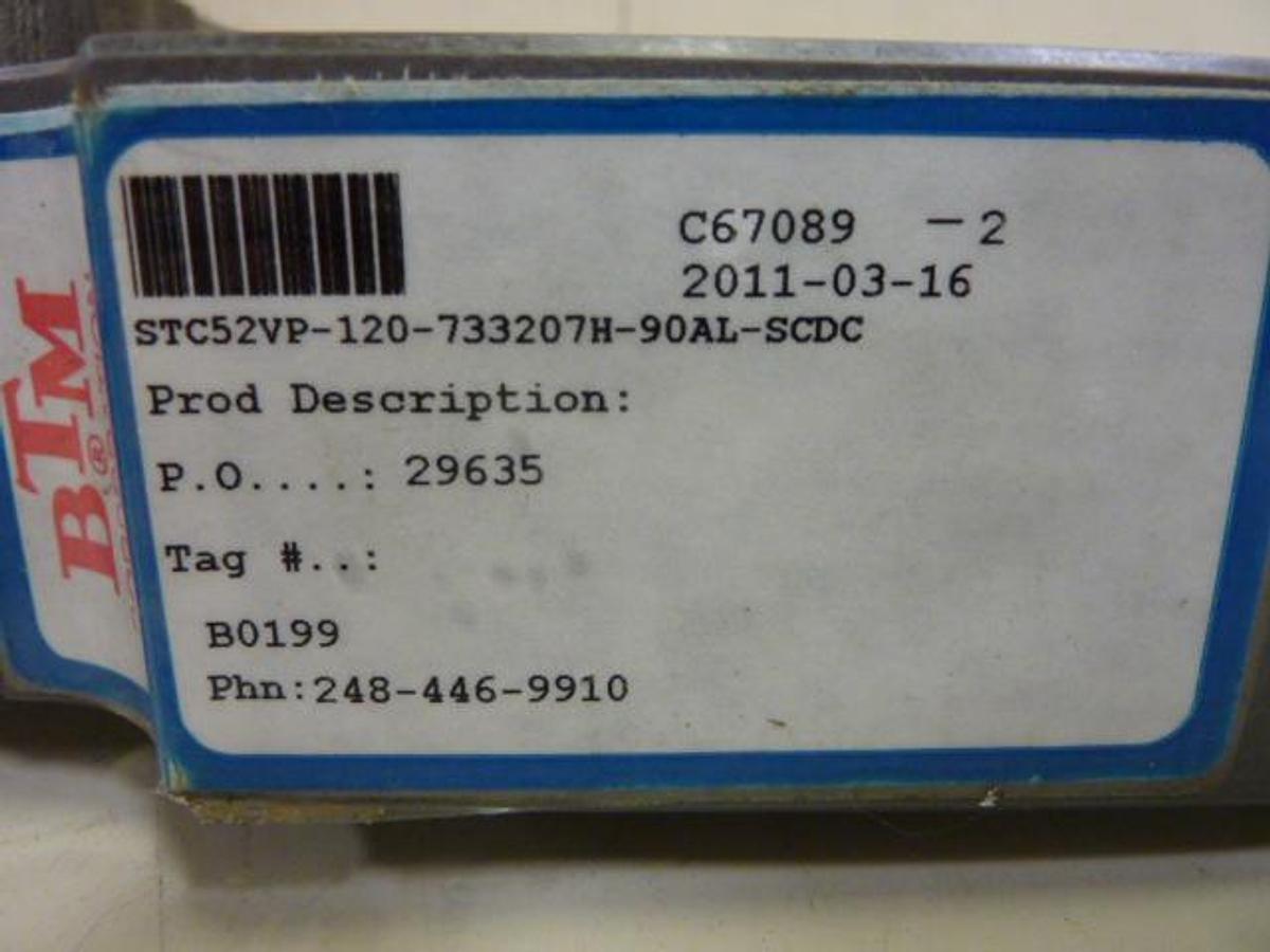 Used BTM CORP Power Clamp STC52VP-120-733207H-90AL-SCDC Used