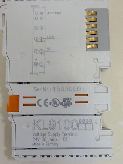 Used BECKHOFF Power Supply Terminal KL9100 #64536