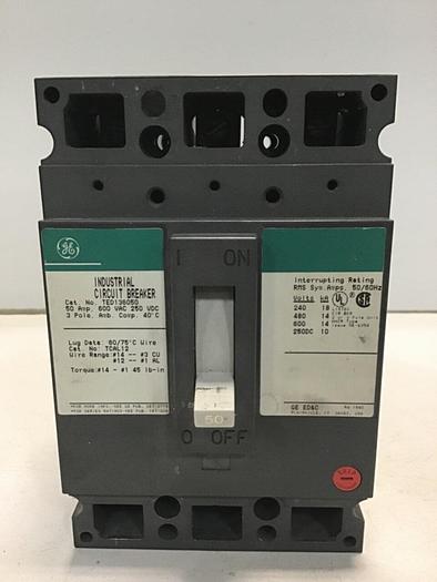Used GE 50 Amp Circuit Breaker TED136050 USED