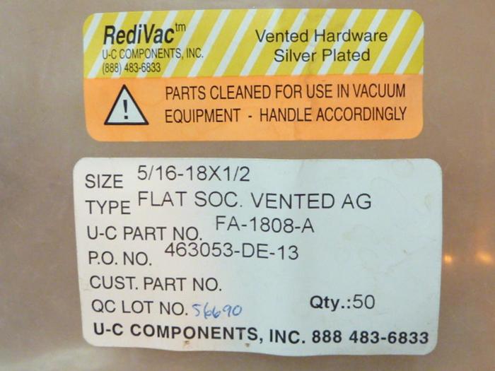 U-C COMPONENTS Flat Head Cap Screw FA-1808-A #41294