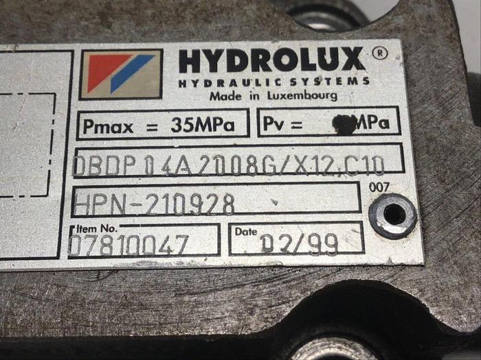 Used HYDROLUX Valve DBDP04A2008G/X12.C10 #96968