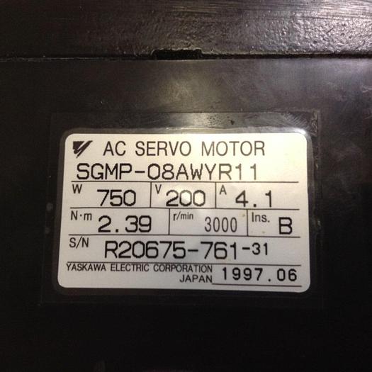 Used YASKAWA AC Servo Motor SGMP-08AWYR11 #73568