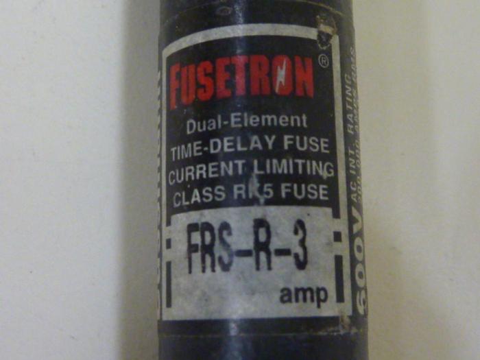 Used FUSETRON / BUSSMANN 3 Amp Fuse FRS-R-3 #47386
