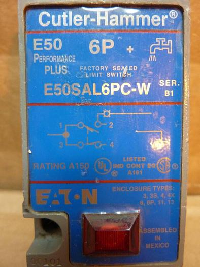 Used CUTLER HAMMER Limit Switch E50SAL6PC-W #23160