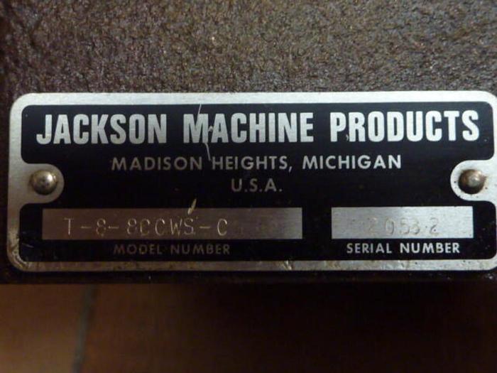 Used JACKSON MACHINE PRODUCTS Turn Table T-8-8CCWS-C Used