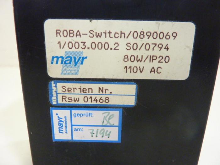 Used MAYR Switch 1/003.000.2 #45503