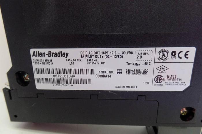Used ALLEN BRADLEY DC Diagnostic Output Module 1756-OB16D SER A #32268