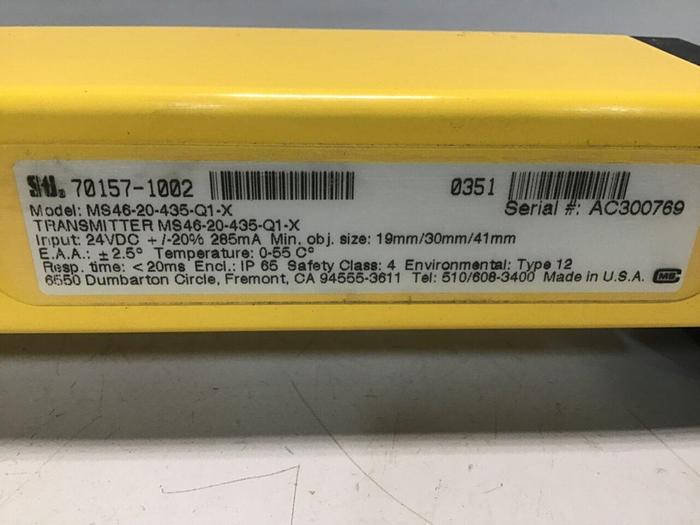 Used STI Safety Light Curtain MS46-20-435-Q1-X #115265