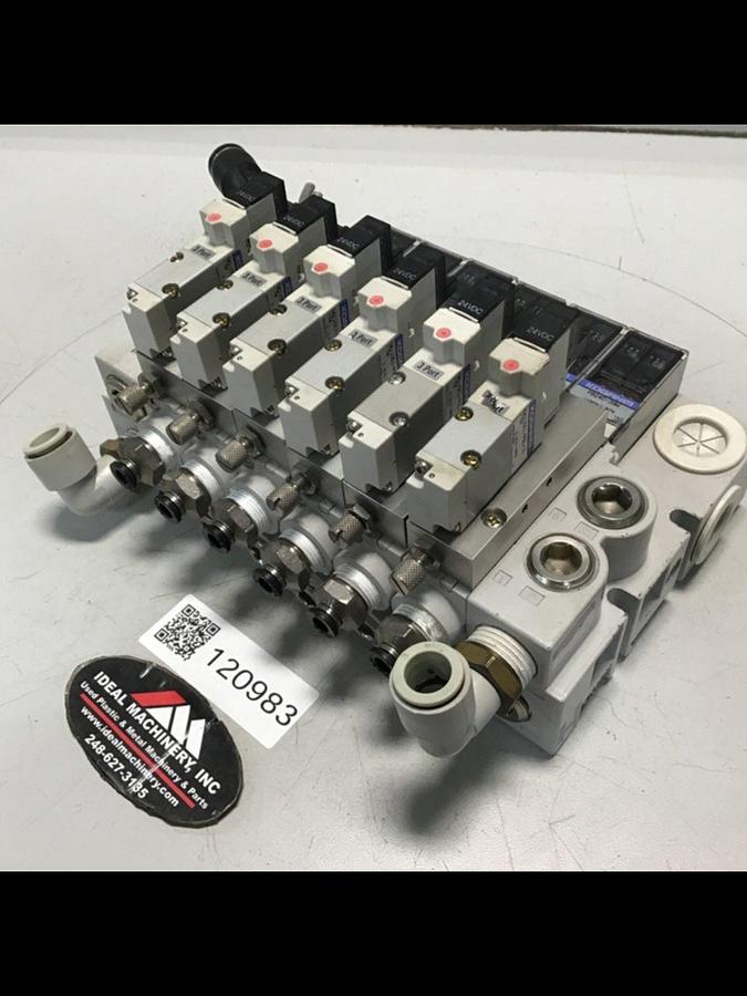 Used KOGANEI Block w/ Valves PBM6P-3W USED