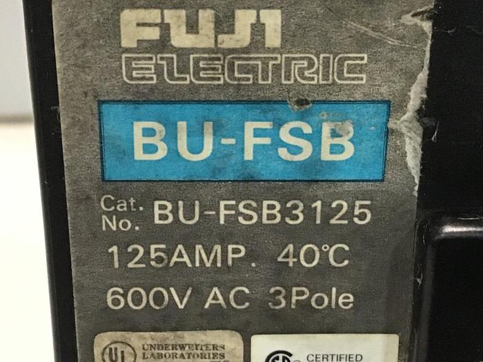 Used FUJI ELECTRIC 125 Amp Circuit Breaker BU-FSB3125 #119735