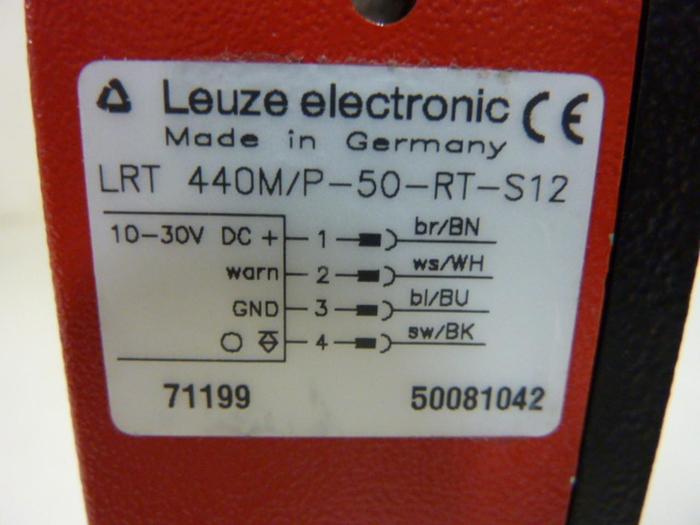 Used LEUZE Luminescence Scanner LRT 440M/P-50-RT-S12 #52203