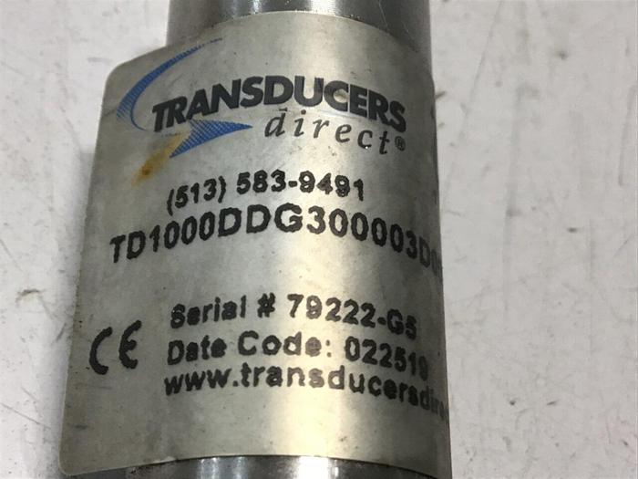 Used TRANSDUCERS DIRECT Transducer TD1000DDG300003D002X Used