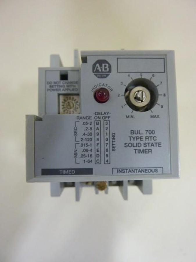 Used ALLEN BRADLEY Solid State Timer 700-RTC00010U1 SER A Used