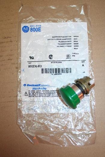 ALLEN BRADLEY Mushroom Push Button 800EM-M3 GREEN #19328