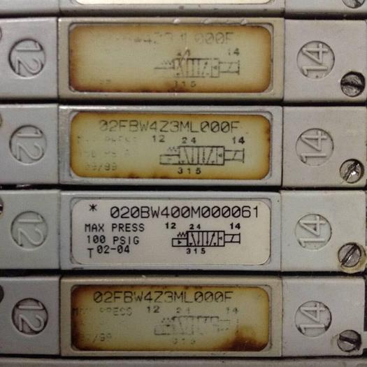 Used NUMATICS Manifold w/ Valves 02FBW4Z3ML000F Used