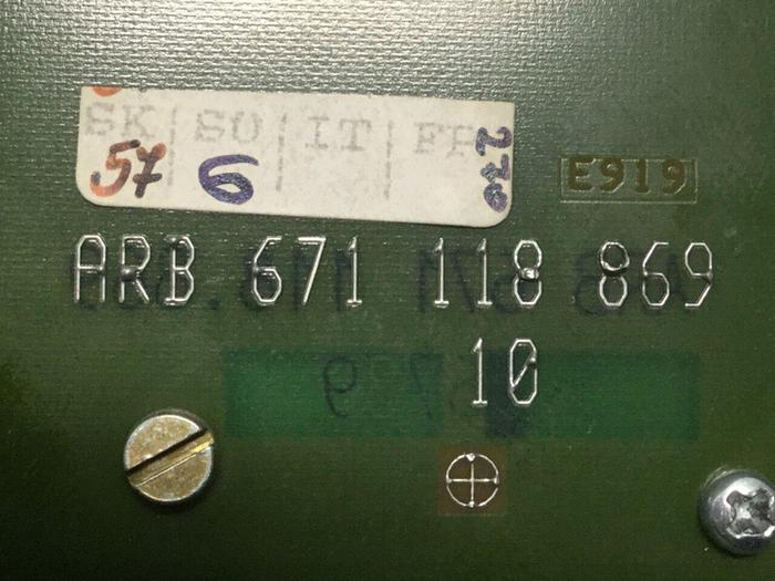 Used ARBURG Graphic Card Board 671 118 869 Used