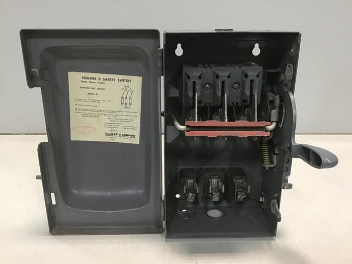 Used SQUARE D 30 Amp Safety Switch Ser A1 A85341 USED