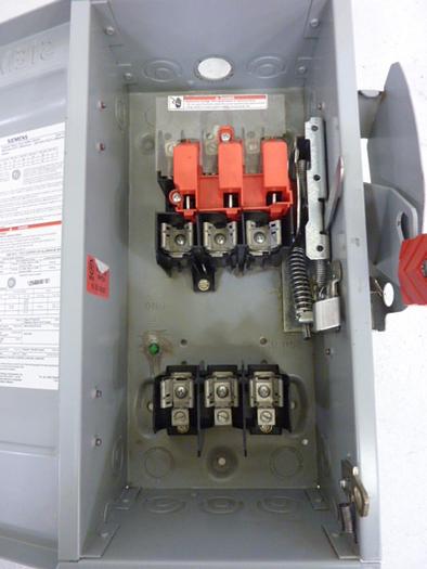 Used SIEMENS 30 Amp Disconnect Switch HF361 #59422