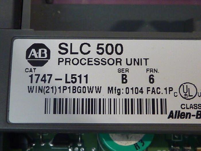 Used ALLEN BRADLEY 5/01 Processor Unit 1747-L511 SER B #36940