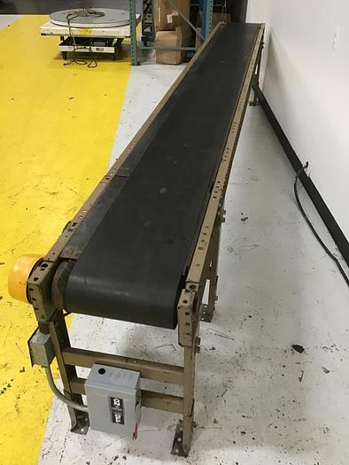 Used Mathews Belt Conveyor Single Speed Adjustable Leg Used #145394