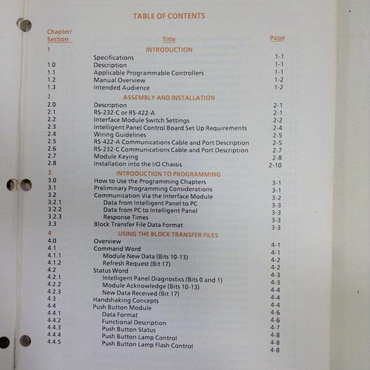 Used ALLEN BRADLEY User's Manual 2700-IM1-M #70862