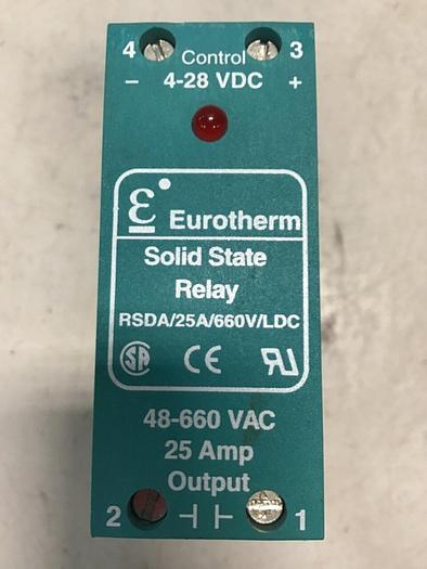 Used EUROTHERM CONTROLS Solid State Relay Control RSDA/25A/660V/LDC #138626