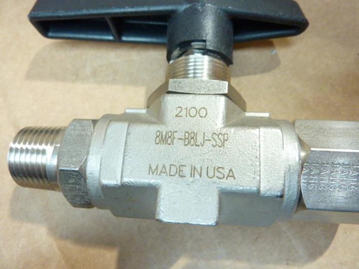 Used PARKER Ball Valve 8M8F-B8LJ-SSP #40415