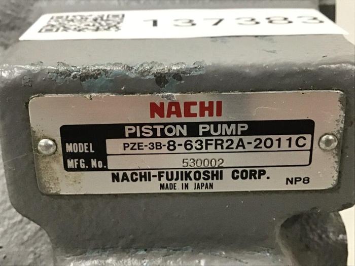 Used NACHI Piston Pump PZE-3B-8-63FR2A-2011C Used