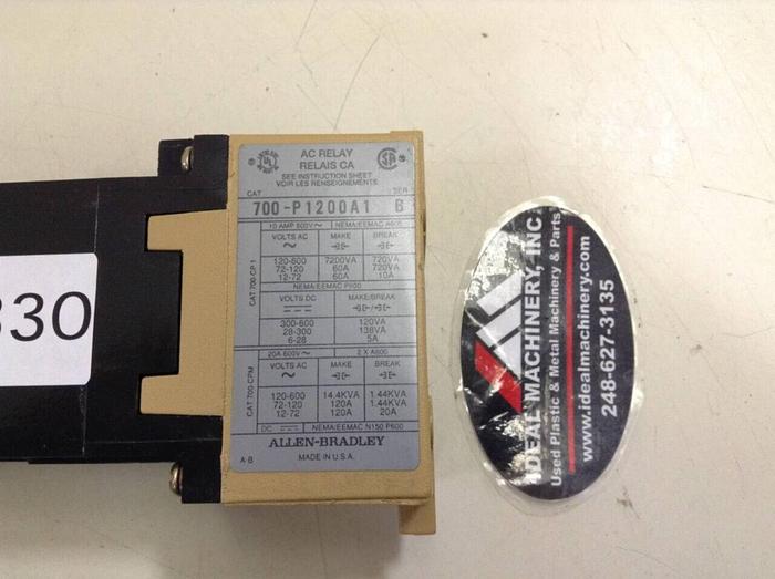 Used ALLEN BRADLEY AC Relay 700-P1200A1 SER B #75830