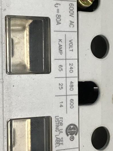 Used MOELLER 80 Amp Circuit Breaker NZM7-80N-NA #136076