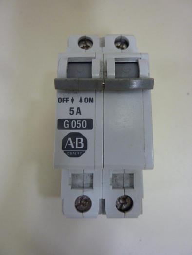 Used ALLEN BRADLEY 5 Amp Circuit Breaker 1492-CB2/G050 SER B #79641