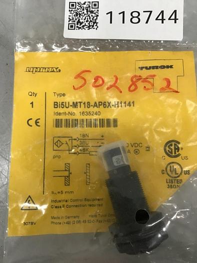 Used TURCK ELEKTRONIK Proximity Switch BI5U-MT18-AP6X-H1141 #118744