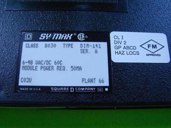 Used SQUARE D Input Module 8030-DIM-141 #11102